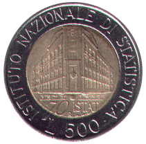 500 Lire 1996 Istat