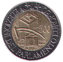 500 Lire 1999 Parlamento Europeo