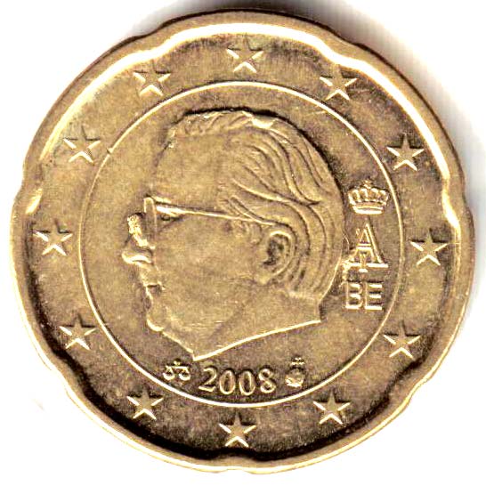 Erro belgio 20 euro cent die